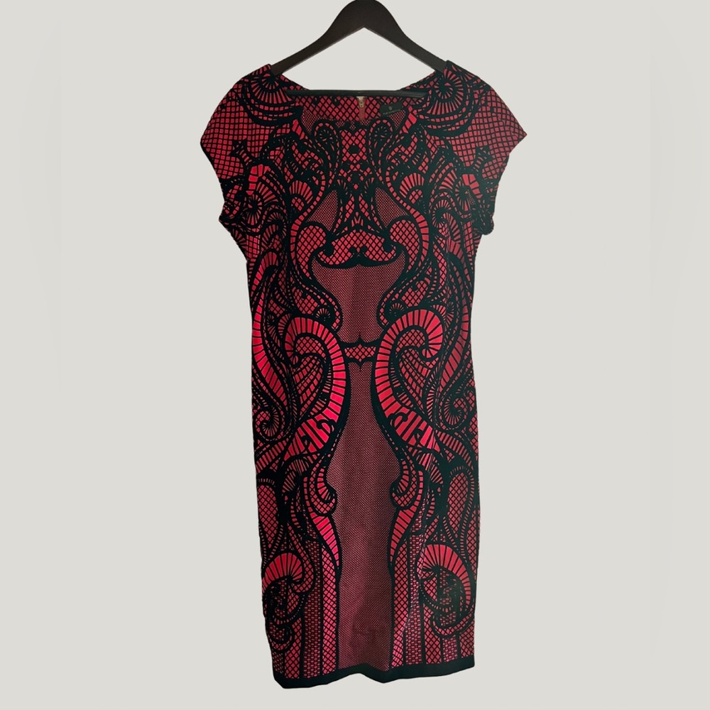 Red and black dress